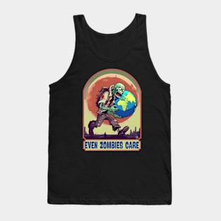 Earth day zombie care Tank Top